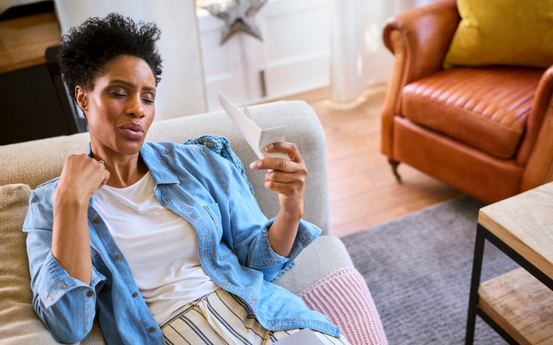 woman fanning herself